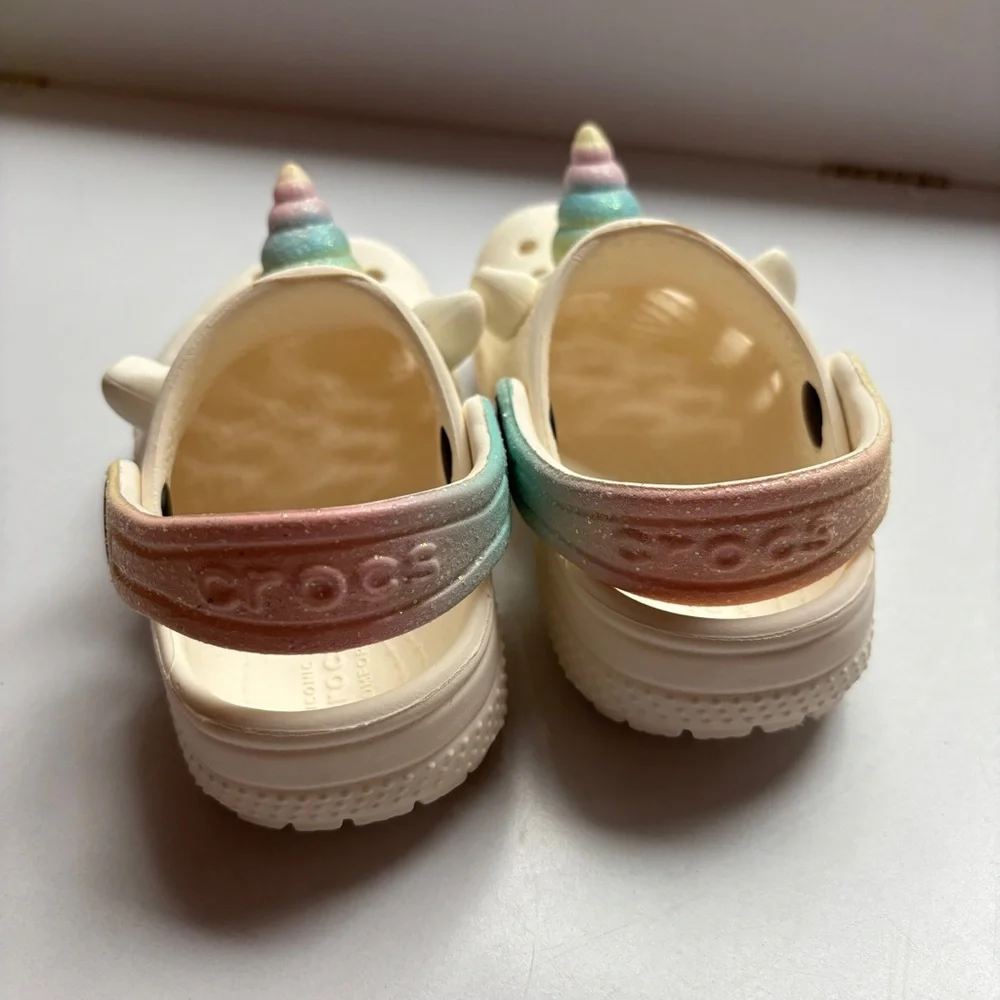 CROCS Kid Unicorn Clogs Toddler Classic I AM Rainbow Unicorn Clog Size C6 Size 6